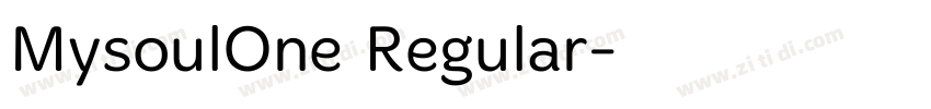 MysoulOne Regular字体转换